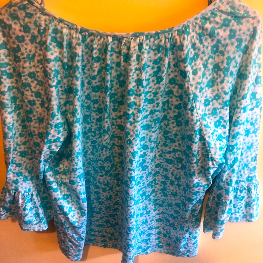 Michael Kors Blue Floral Women's Top